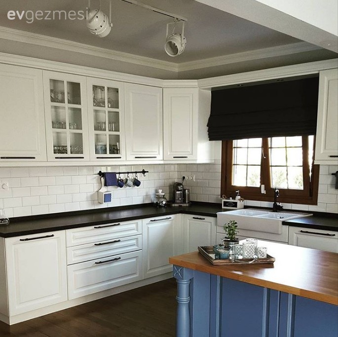 Beyaz, Country, Mavi, Mutfak