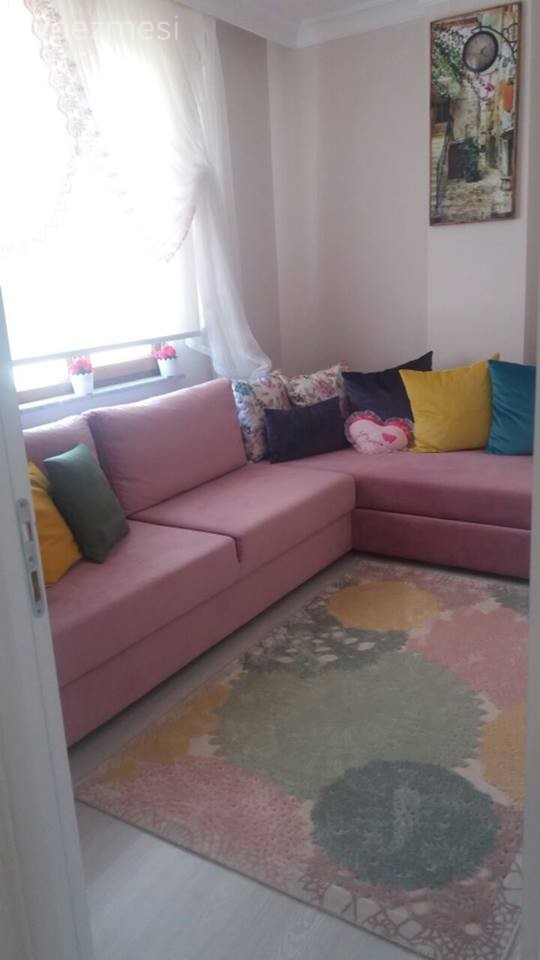 Halı, Köşe koltuk, Oturma Odası, Pembe
