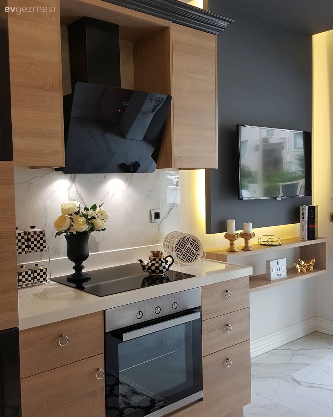 Ankastre, Mutfak, Cam Ankastre, Siyah- Beyaz, Mackenzie-childs