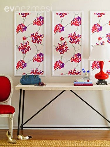 Harika fikir: Çerçevelenmiş duvar kağıtları