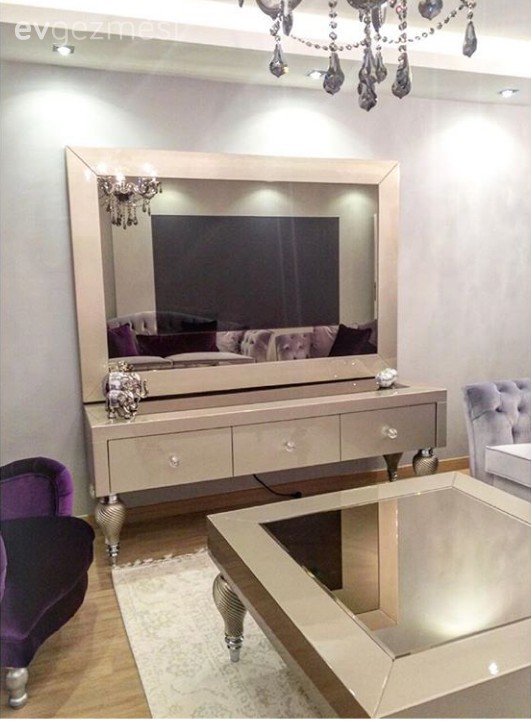 Altın, Salon, Sehpa, Tv ünitesi