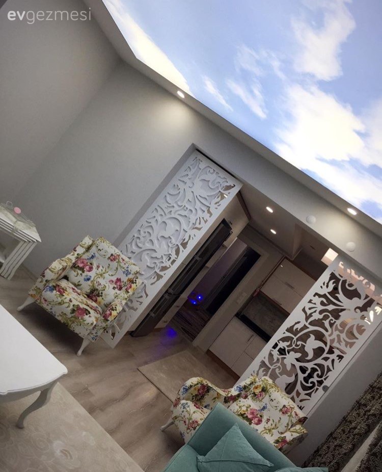 Amerikan Mutfak, Berjer, Gergi tavan, Salon, Seperatör