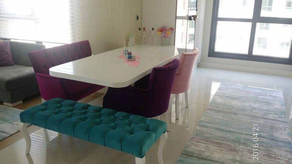 Bank, Halı, Mavi, Mor, Mutfak, Mutfak masası