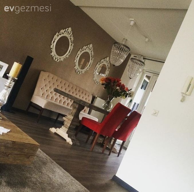 Duvar dekorasyonu, Kırmızı, Salon, Yemek Odası