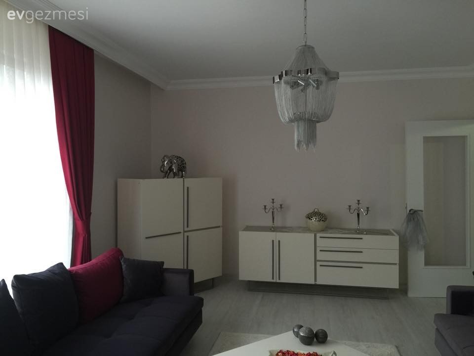 Gamze hanımın her detayı ile ilgilendiği konforlu ve sofistike evi.