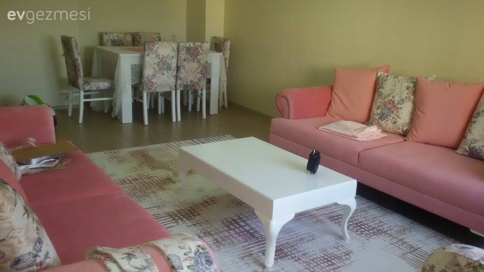 Beyaz, Halı, Pembe, Sehpa, Yemek Odası