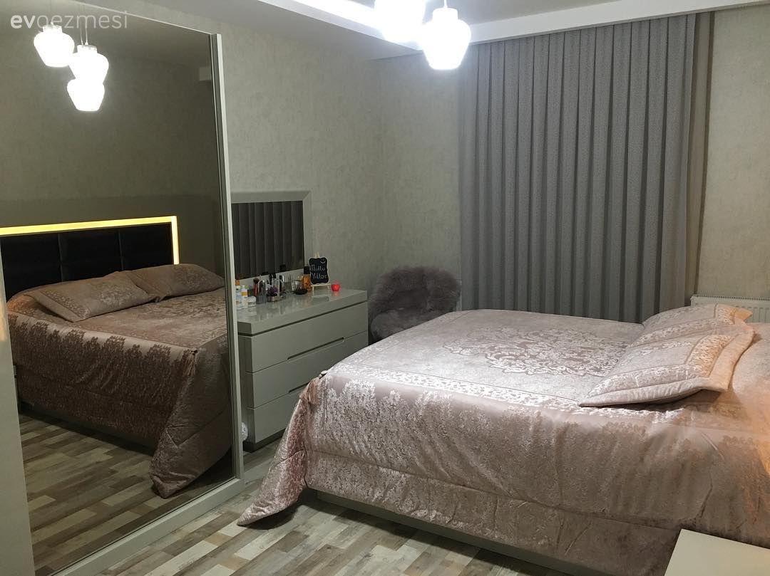 Yatak Odası, Fon perde, Yatak örtüsü, Pembe