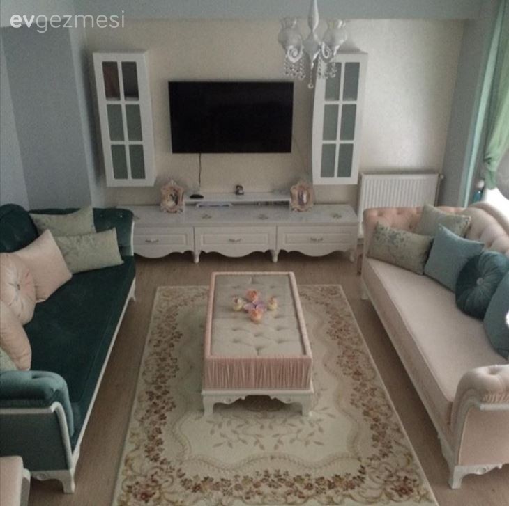 Halı, Salon, Tv ünitesi, Yeşil