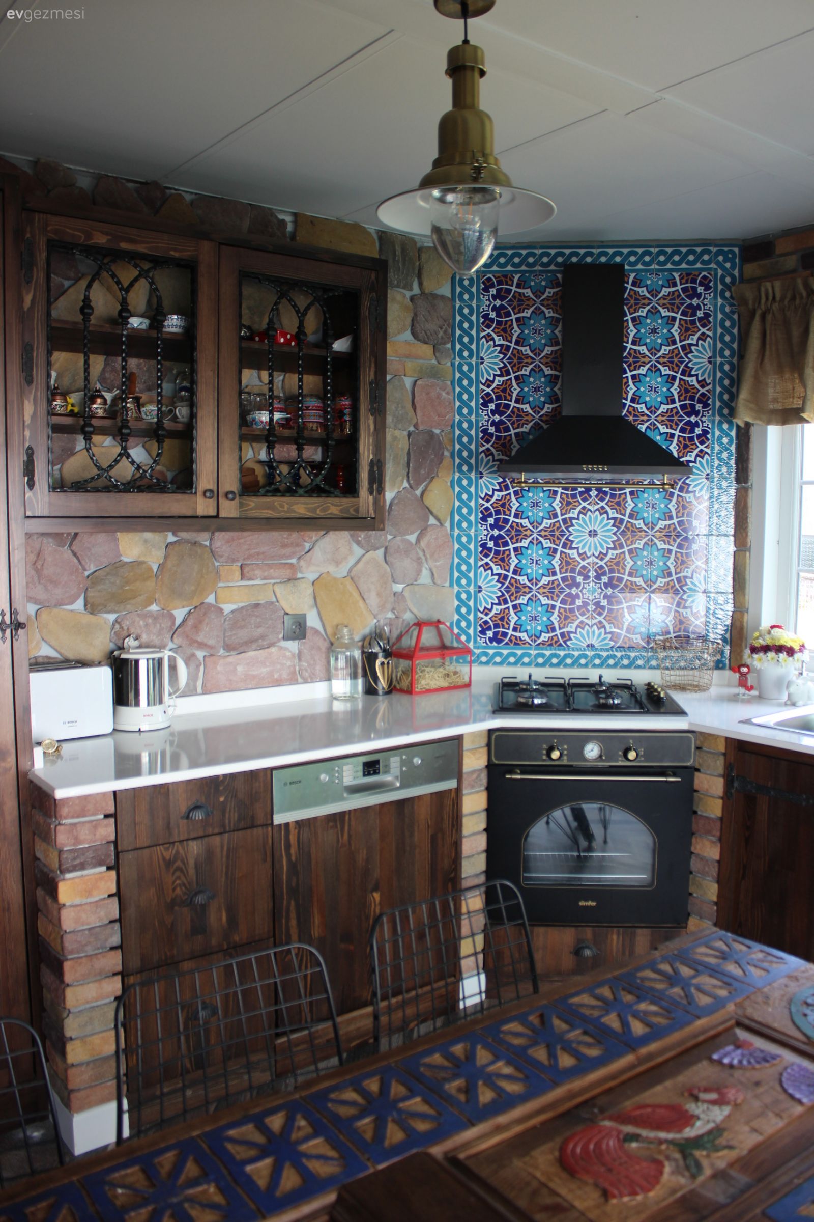 Mutfak, Ahşap mutfak, Rustik mutfak, Seramik