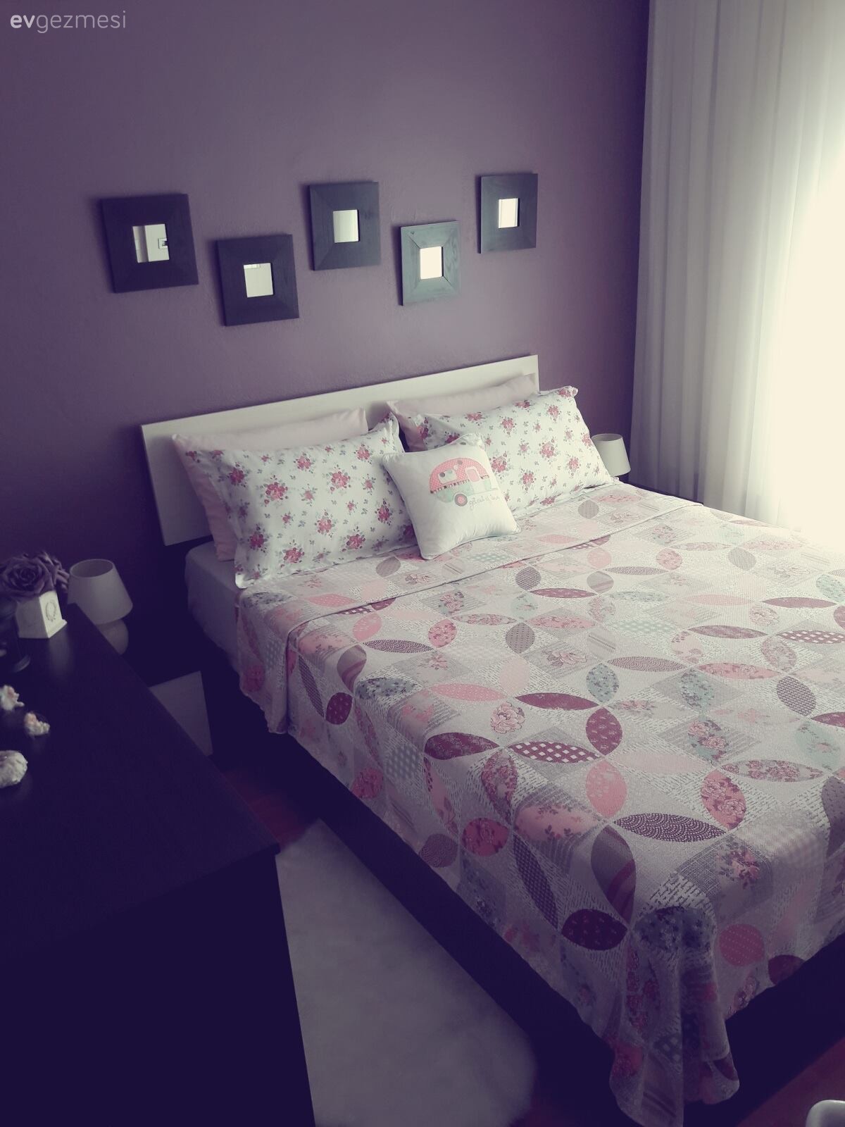 Duvar dekorasyonu, Kahverengi, Yatak Odası