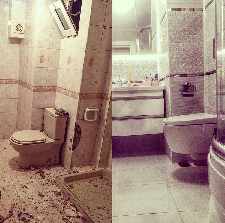 Banyo, Banyo tadilat, Öncesi / Sonrası