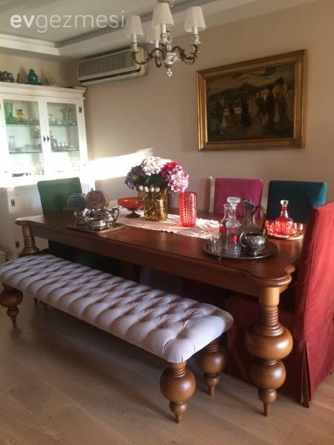 Ahşap Mobilya, Bank, Tablo, Yemek Odası