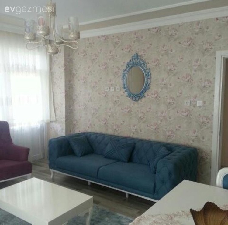 Jale hanımın yakın renklerle, sakin ve bütünlük içinde evi..