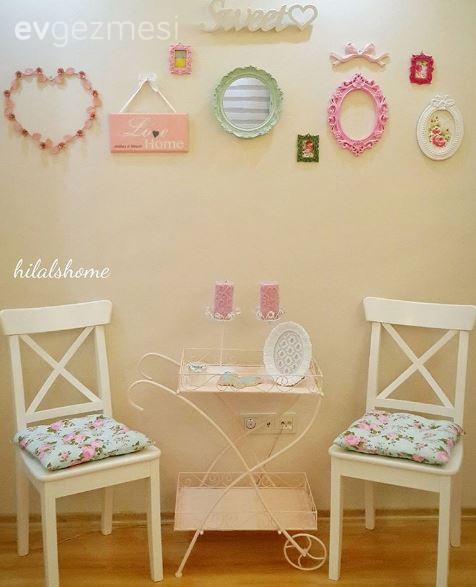 Hilal hanım romantik ve tatlı detaylarla dolu canlı evi..