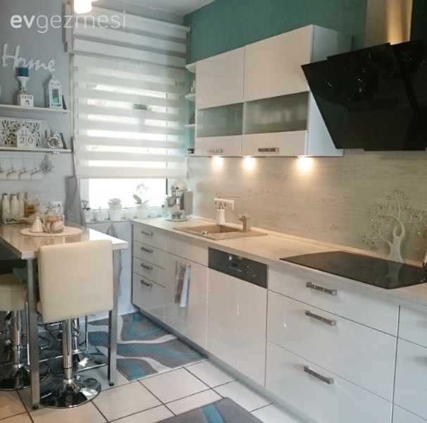 Derya hanımın grinin etkisinde İskandinav stil evi..