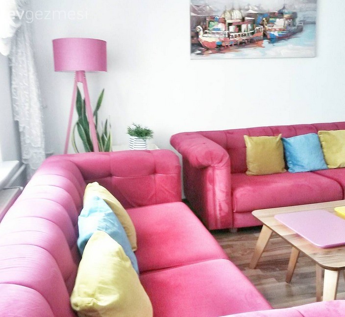 Mavi, Pembe, Salon, Sarı