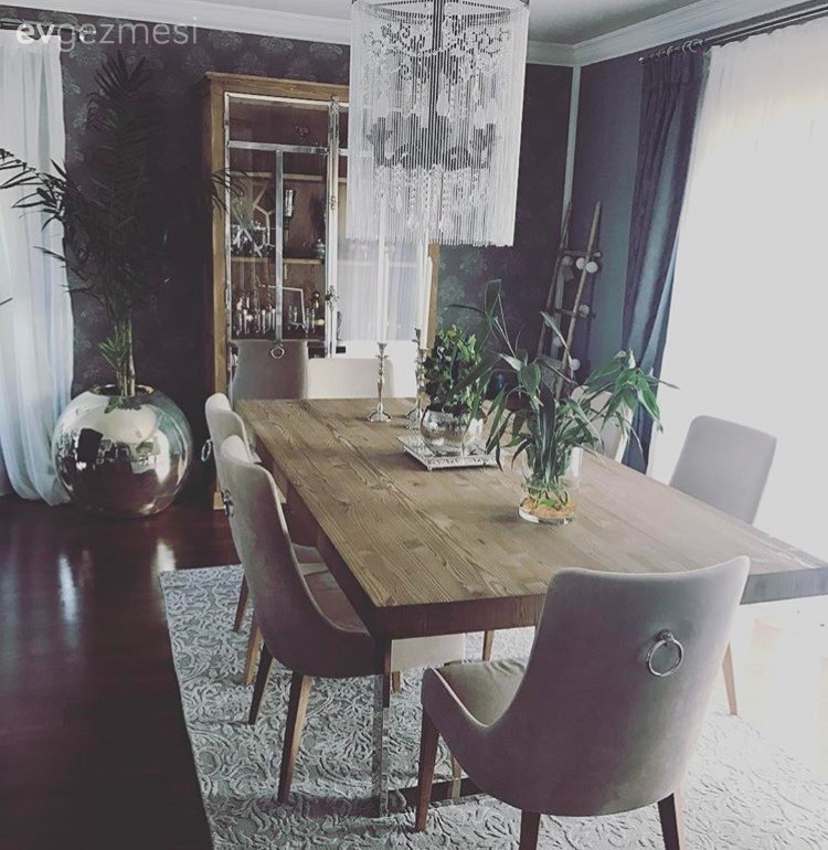 Fon perde, Halı, Salon, Yemek Odası, Perde