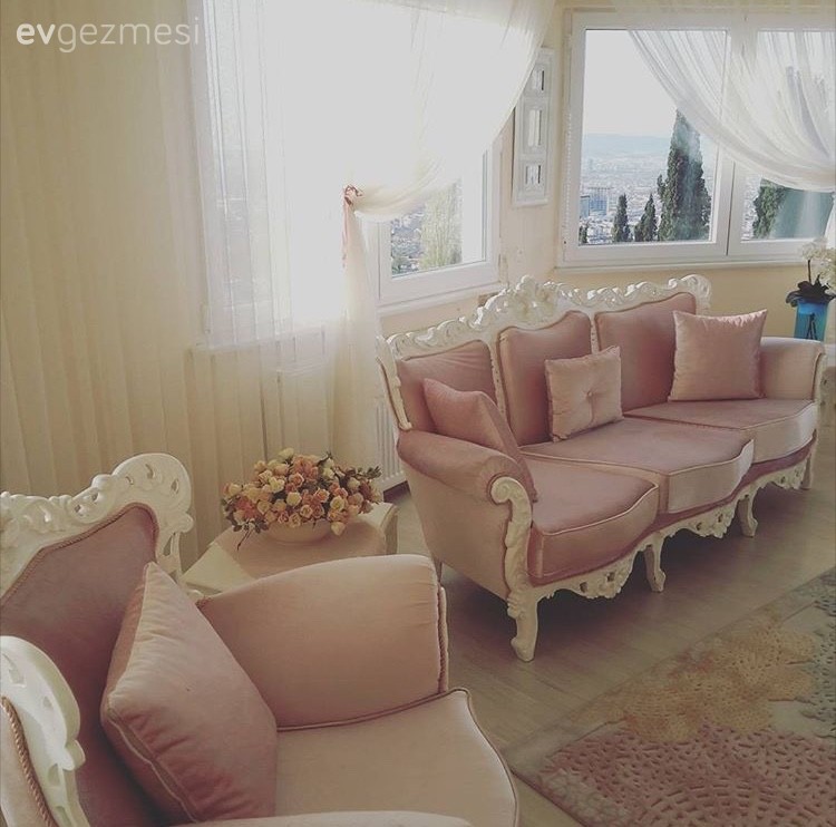 Halı, Koltuk Döşeme, Pembe, Perde, Salon