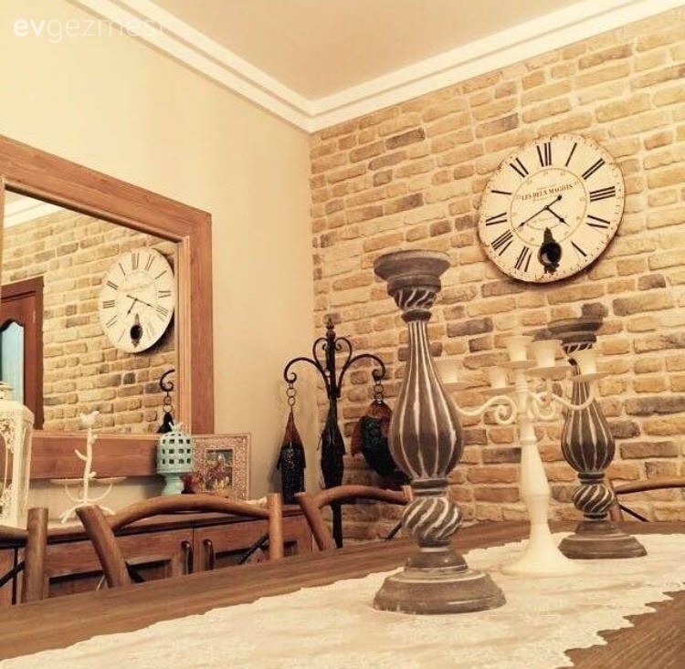 Duvar saati, Salon, Taş duvar, Yemek Odası