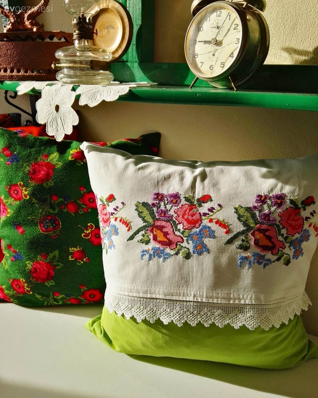 Kırlent, Kendin Yap, Yeşil, Kanaviçe