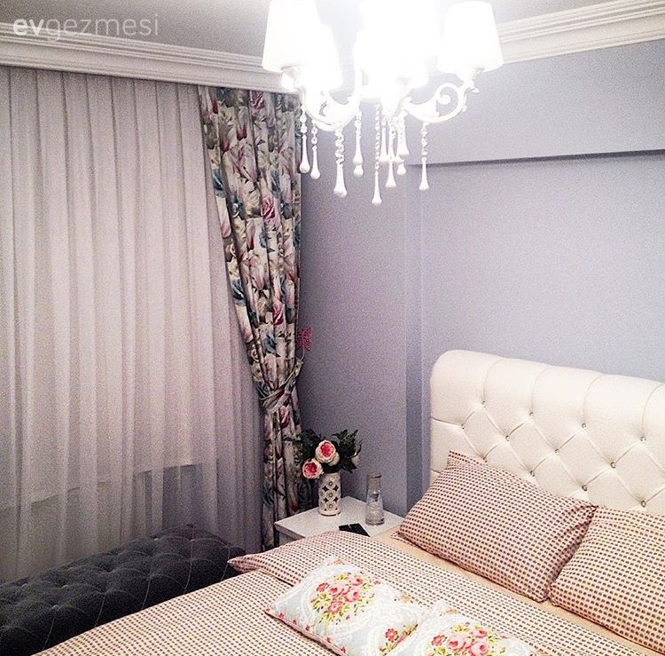 Fon perde, Mor, Yatak Odası, Perde