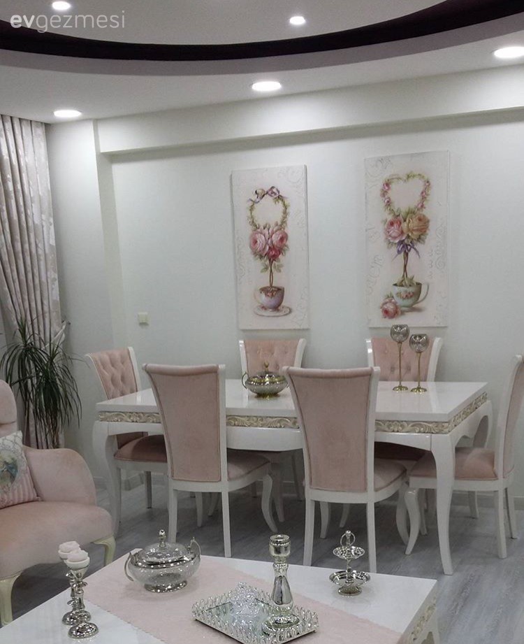 Duvar dekorasyonu, Pembe, Salon, Tablo, Yemek Odası