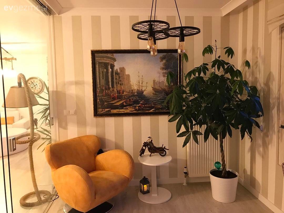 Yuvarlak hatlar, sıcak renklerle mutlu ve samimi bir ev..