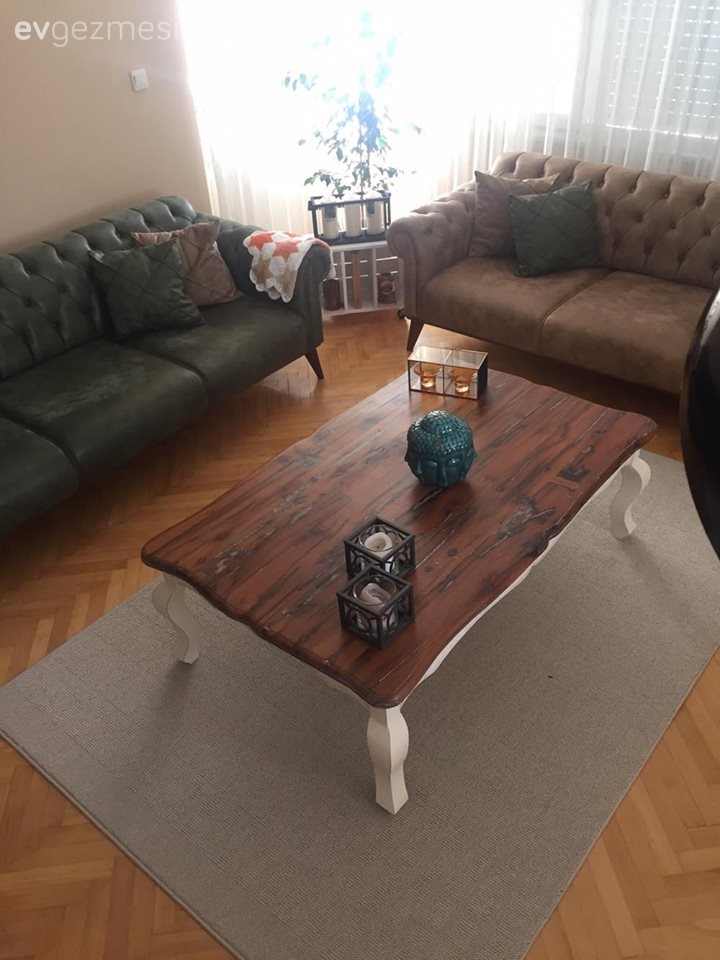 Ahşap Mobilya, Halı, Orta sehpa, Salon, Yeşil