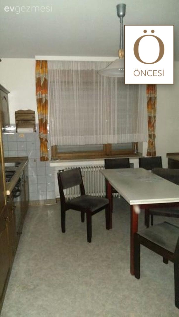 Sarı dokunuşlarla canlanan sıradışı bir siyah mutfak. Tuğba hanımın öncesi&sonrası mutfak dönüşümü.