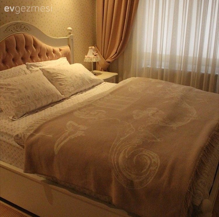 Country, Fon perde, Pembe, Yatak Odası, Perde