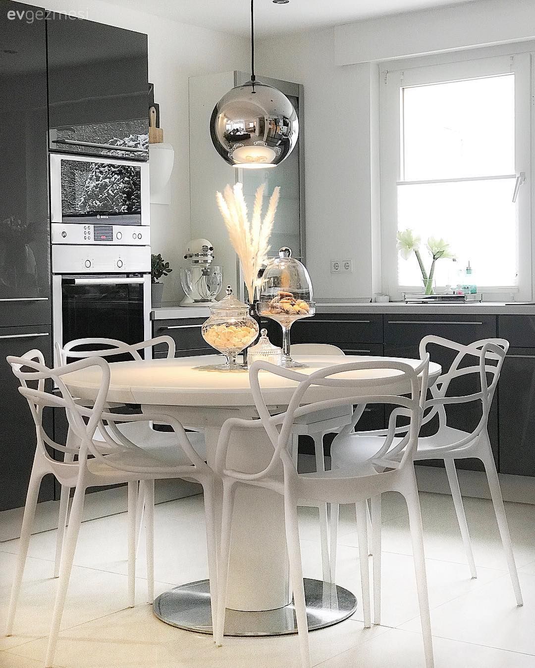 Mutfak, Mutfak masası, Geometrik mobilya, Gri mutfak, Mutfak Avize Modelleri