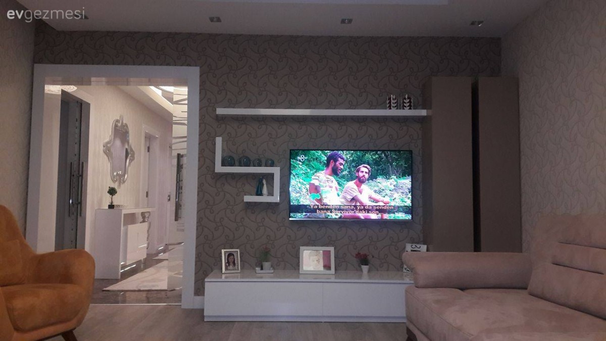 Duvar kağıdı, Salon, Tv ünitesi