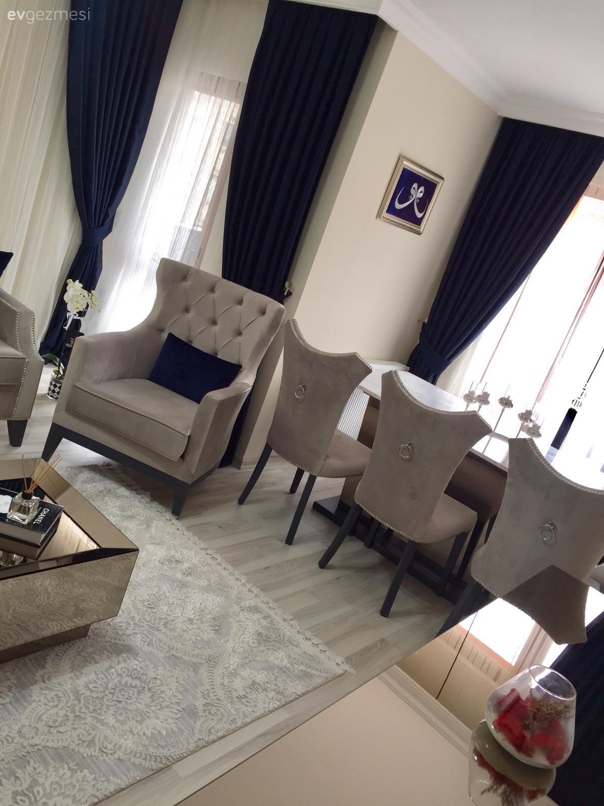 Salon, Yemek Odası, Fon perde, Perde, Berjer