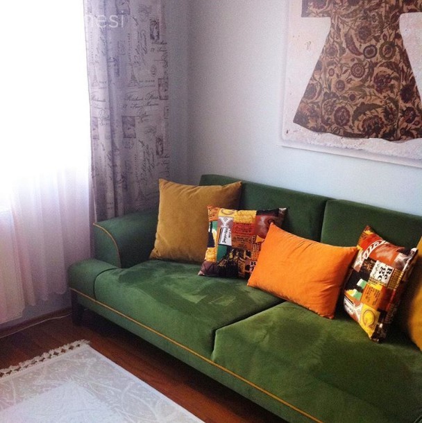 Duvar dekorasyonu, Oturma Odası, Sarı, Yeşil