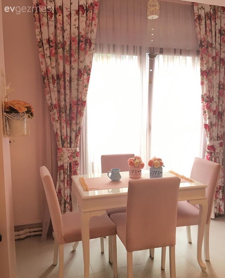 Beyaz mutfak, Mutfak, Mutfak masası, Perde