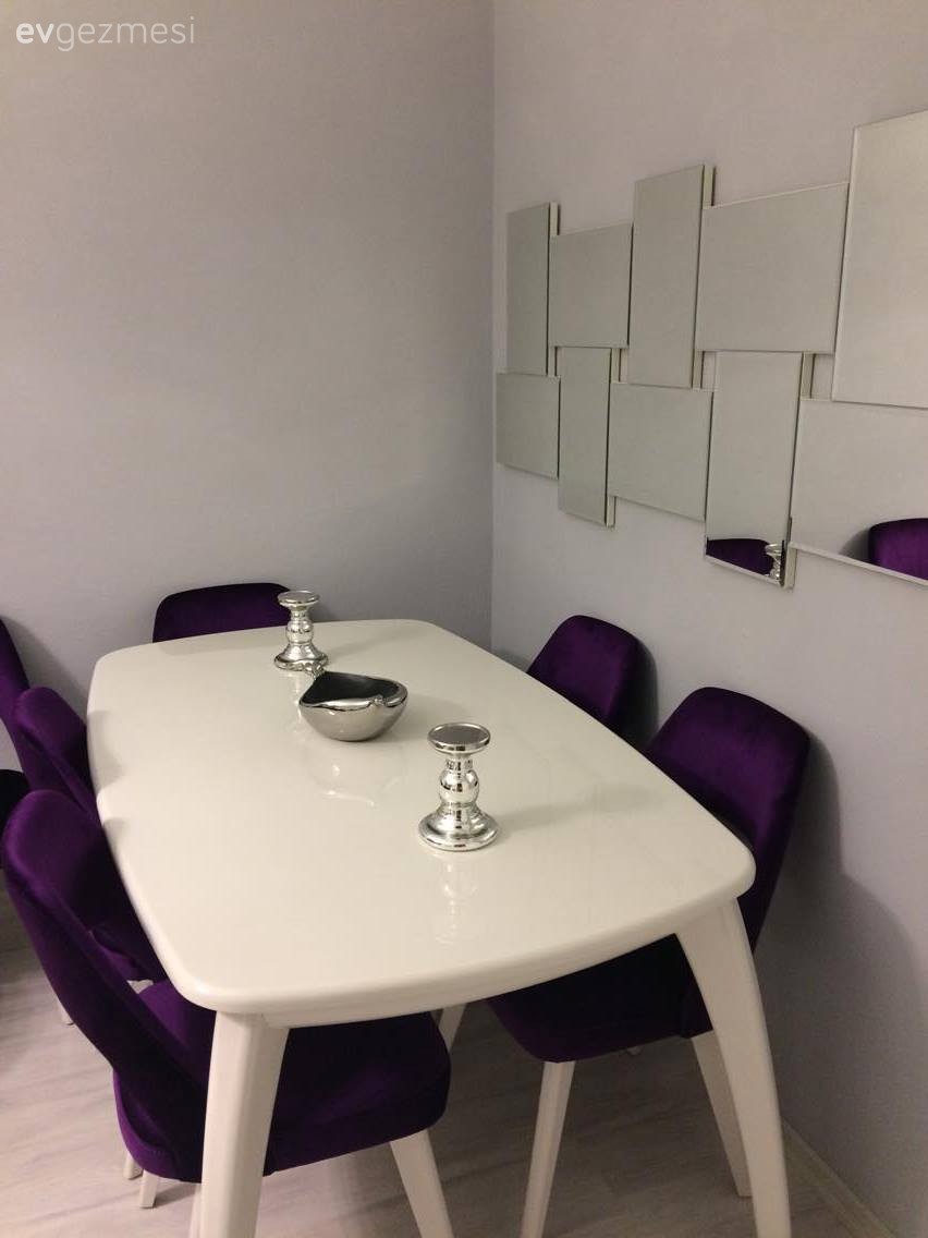 Ayna, Mor, Salon, Yemek Odası