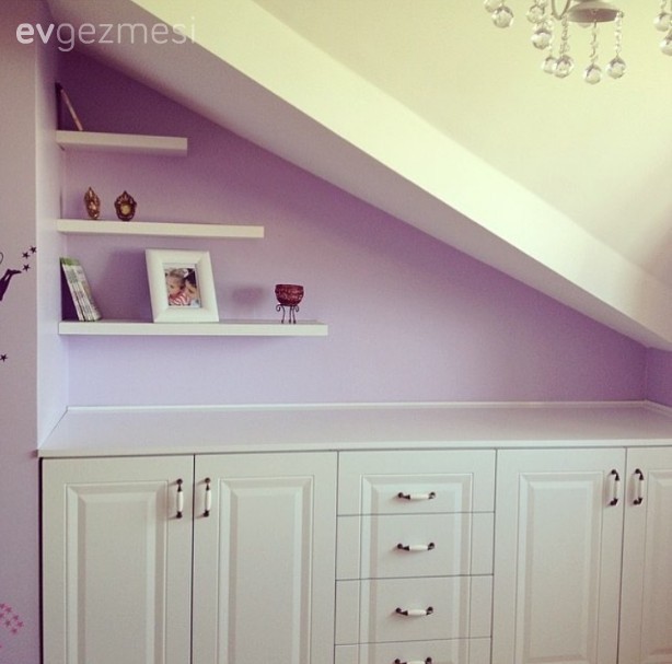 Çocuk Odası, Mor, Duvar rafı