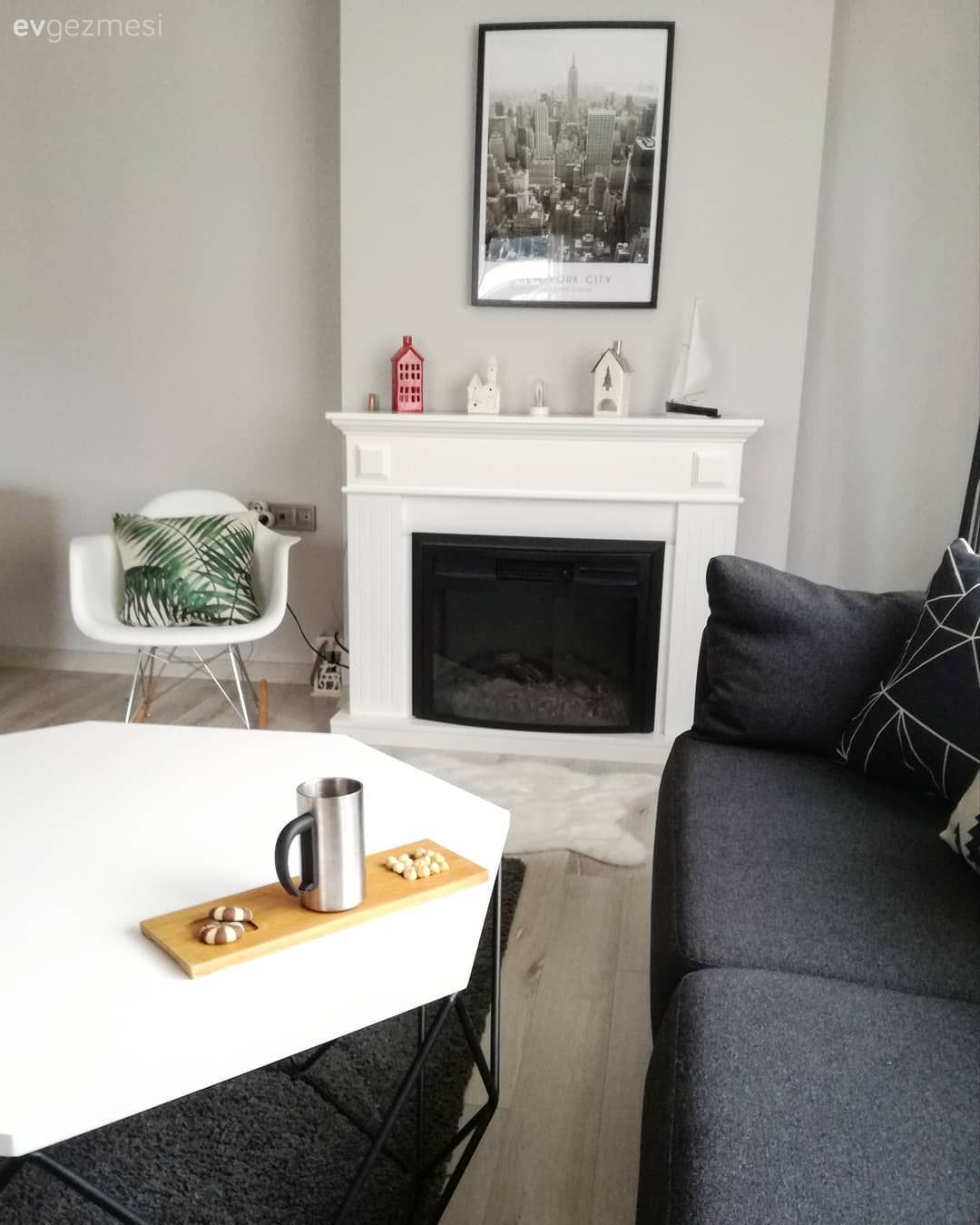 Şömine, Salon, Duvar dekorasyonu, Poster, Füme