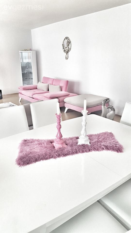 Mor, Mum, Salon, Yemek Odası