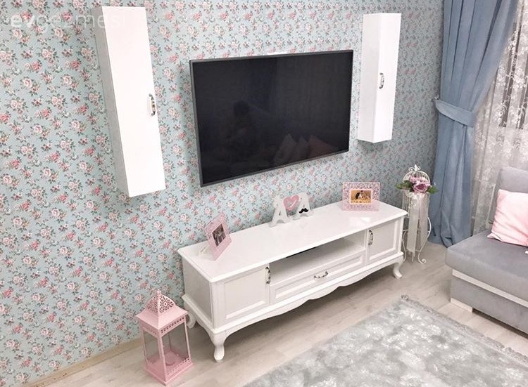 Duvar kağıdı, Halı, Oturma Odası, Tv ünitesi