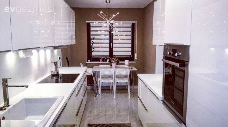 Beyaz mutfak, Kahverengi, Mutfak, Mutfak masası