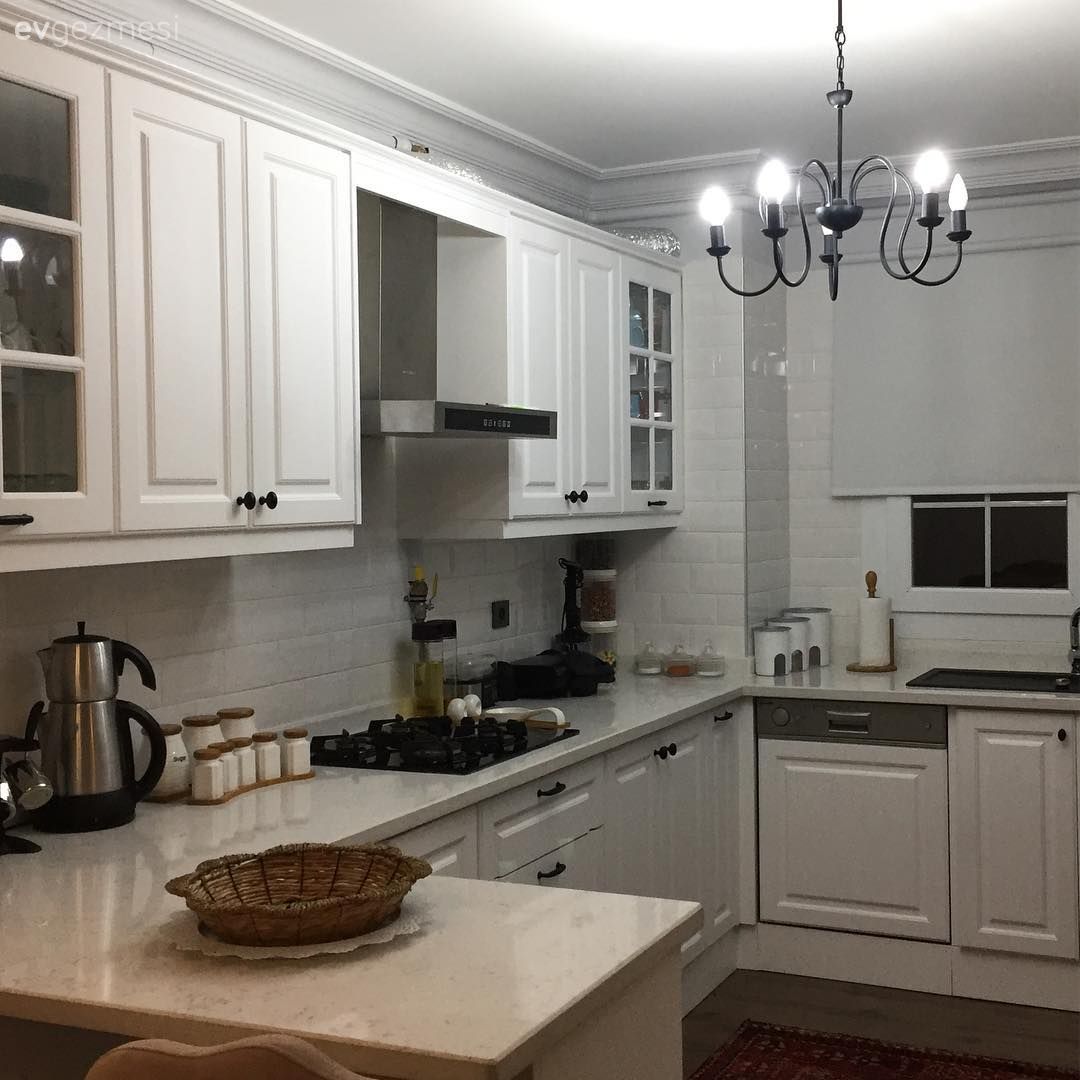 Beyaz mutfak, Amerikan Mutfak, Ankastre, Mutfak, Mutfak tadilat, Avize