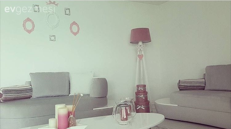 Duvar dekorasyonu, Lambader, Pembe, Salon, Sehpa, Aydınlatma