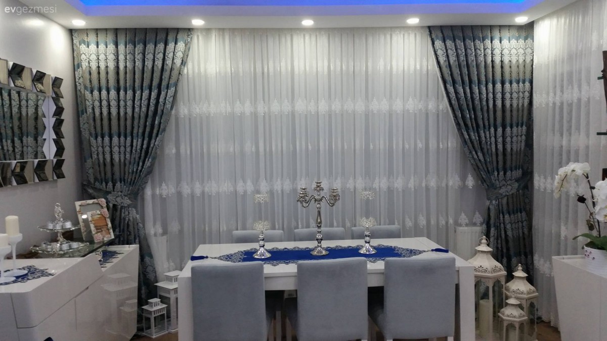 Elif hanımın serin renklerde şık ve dingin evi..