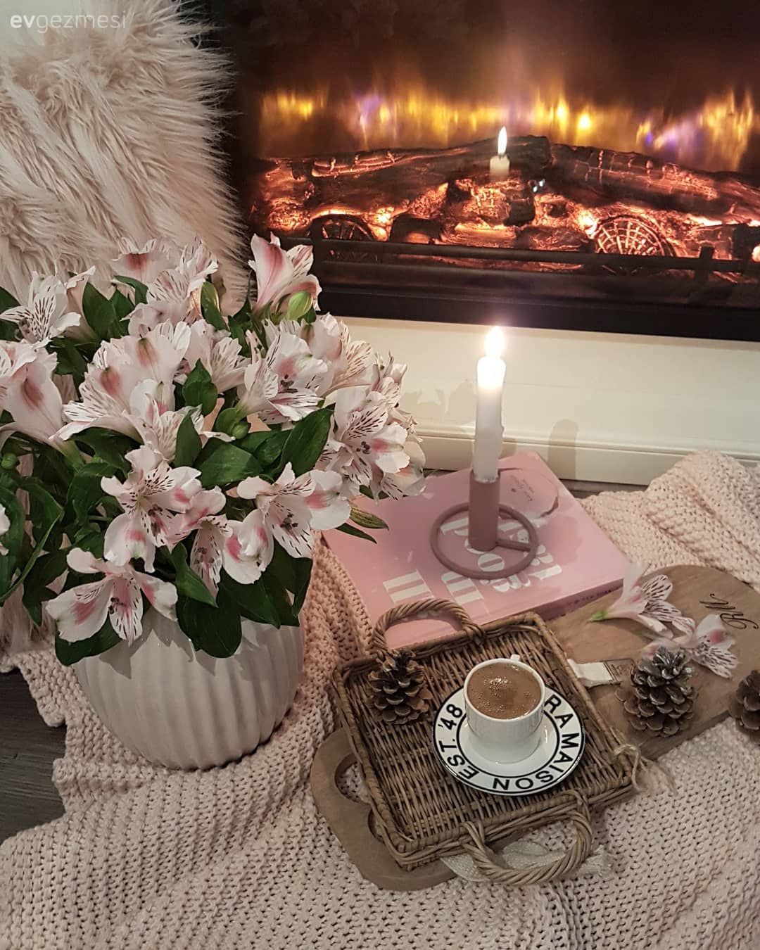 Şömine, Kahve sunumu