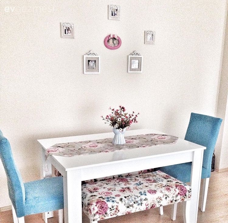 Duvar dekorasyonu, Mavi, Yemek Odası