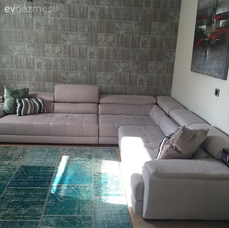 Duvar kağıdı, Halı, Köşe koltuk, Mavi, Oturma Odası, Tablo