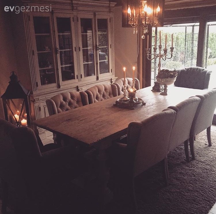 Ahşap Mobilya, Avize, Aydınlatma, Yemek Odası