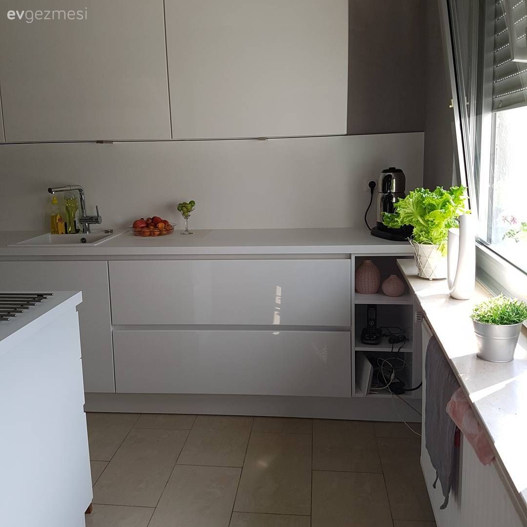 Beyaz mutfak, Modern mutfak, Mutfak, Ada mutfak