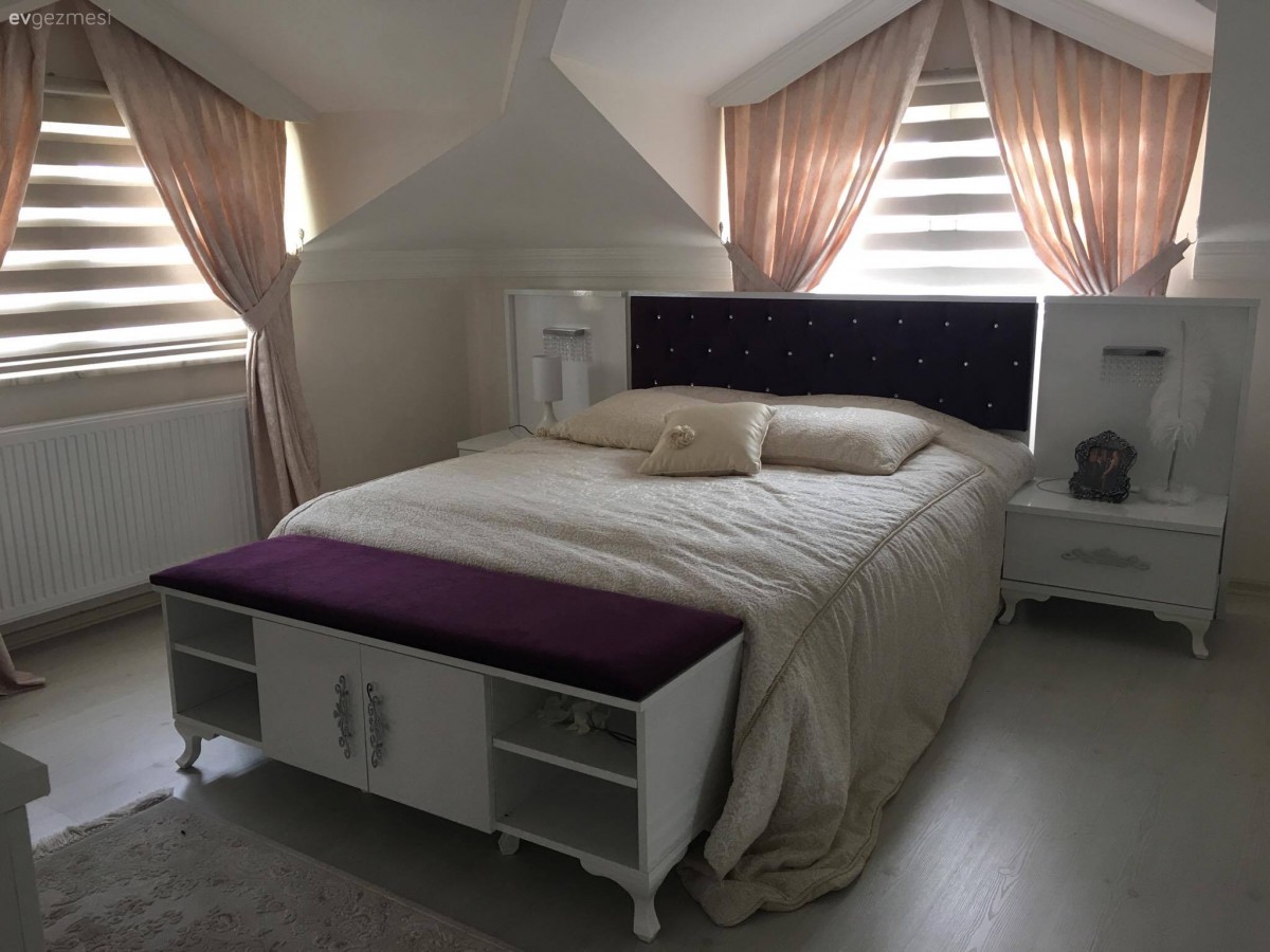 Çatı katında aydınlık ve zarif.. Ece hanımın evi..